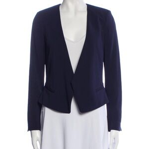 Rebecca Taylor Blue Cropped Blazer